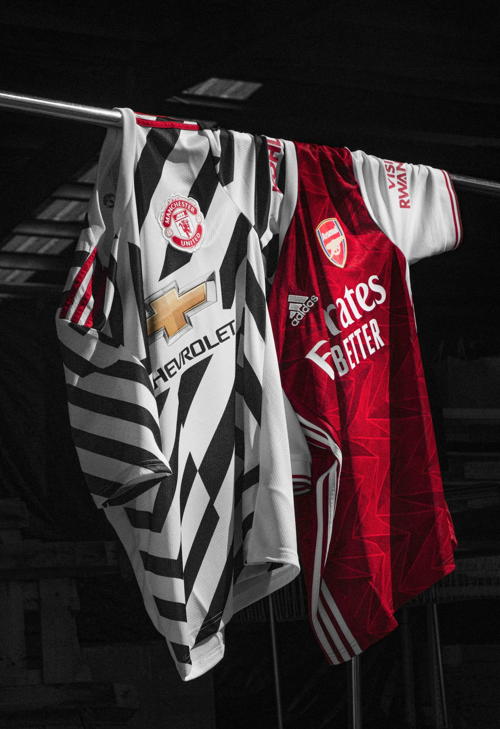 Striped red, white and black jersey